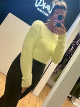 Load image into Gallery viewer, The Fuzzy Lime Sweater - daxl Boutique
