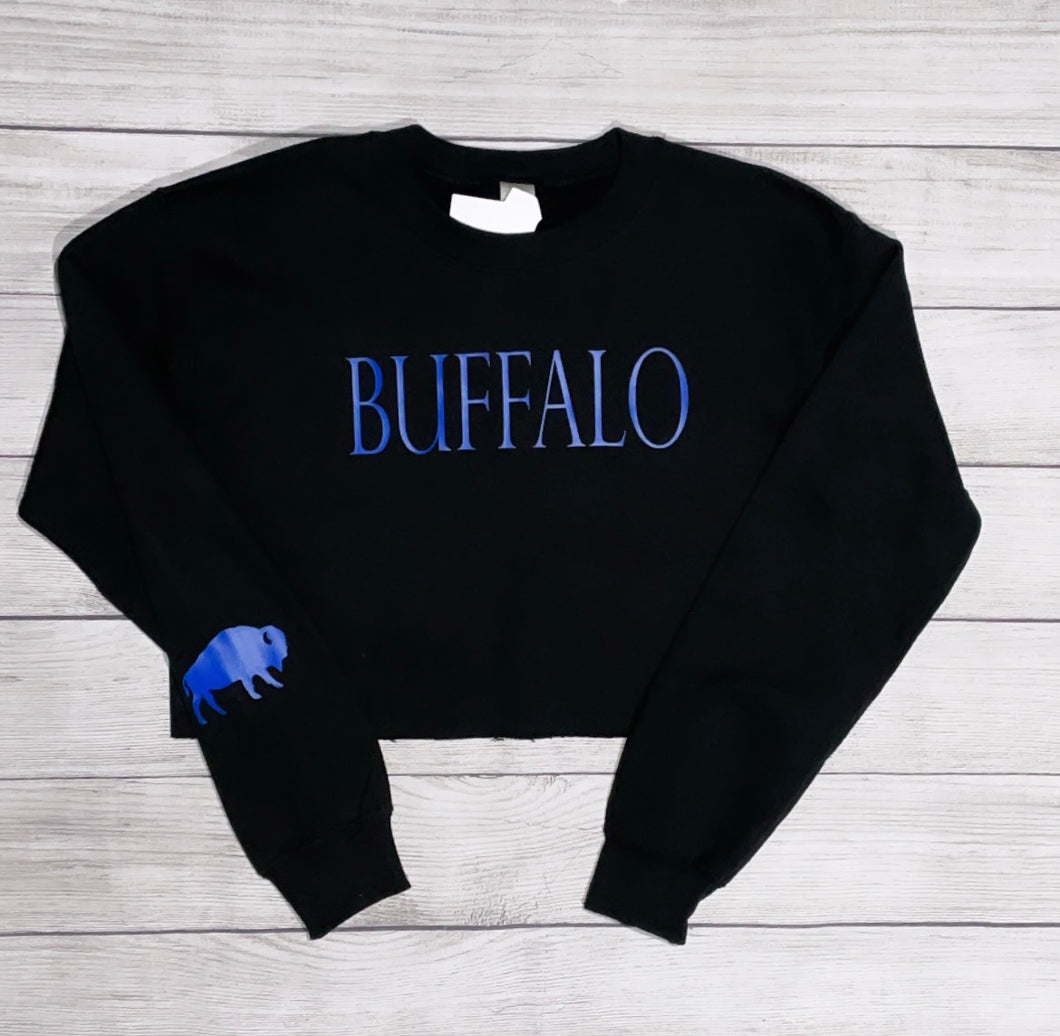 Black & Blue Buffalo Crop - daxl Boutique